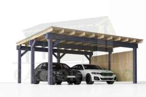 Dubbele stalen carport met berging Amelia S, 6x7.8, 44m²