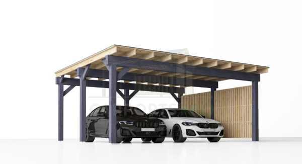 Dubbele stalen carport met berging Amelia S, 6x7.8, 44m²