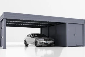 Dubbele stalen carport met berging Amelia S, 6x7.8, 44m²