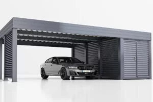Dubbele stalen carport met berging Amelia S, 6x7.8, 44m²