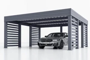 Dubbele stalen carport met berging Amelia S, 6x7.8, 44m²