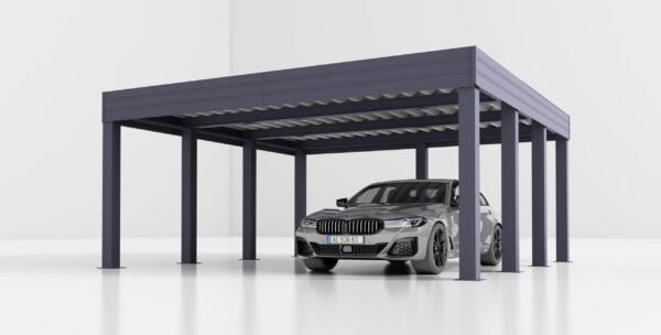 Dubbele stalen carport met berging Amelia S, 6x7.8, 44m²