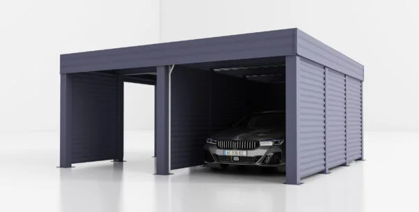 Dubbele stalen carport met berging Amelia S, 6x7.8, 44m²