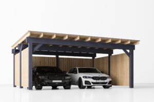 Dubbele stalen carport met berging Amelia S, 6x7.8, 44m²