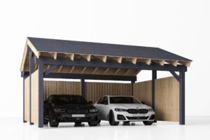 Dubbele stalen carport met berging Amelia S, 6x7.8, 44m²