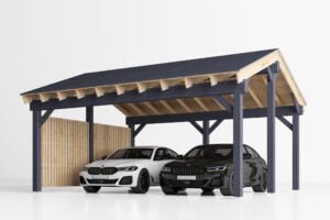 Dubbele stalen carport met berging Amelia S, 6x7.8, 44m²