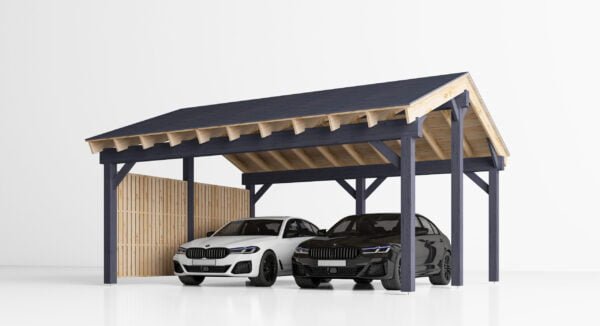 Dubbele stalen carport met berging Amelia S, 6x7.8, 44m²