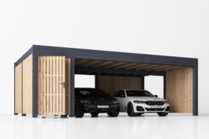 Dubbele stalen carport met berging Amelia S, 6x7.8, 44m²