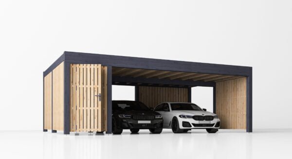 Dubbele stalen carport met berging Amelia S, 6x7.8, 44m²