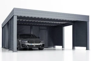 Dubbele stalen carport met berging Amelia S, 6x7.8, 44m²