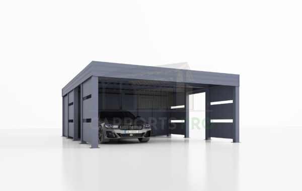 Dubbele stalen carport met berging Amelia S, 6x7.8, 44m²